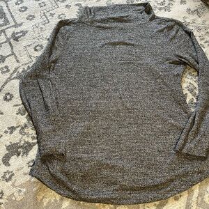 Talbots, grey sparkling top long sleeve, medium